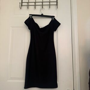 Forever 21 Black Off-Shoulder Midi Dress